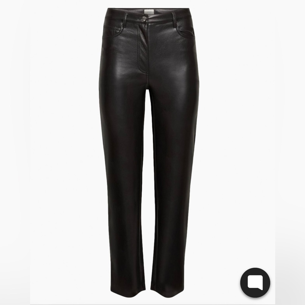 Aritzia Wilfred black leather pants